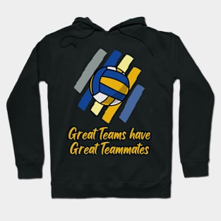 Volleyball (blue & yellow) Hoodie